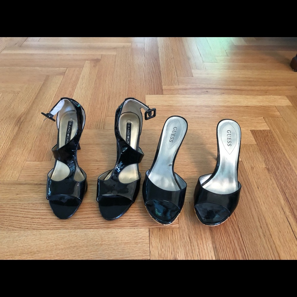 Black patent leather sexy heels!